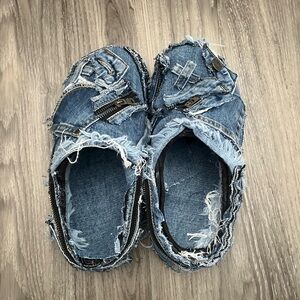 Handmade Denim Croc Clogs Men’s size 8/ Women’s Size 6.5